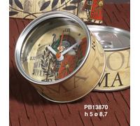 4 Pezzi Orologio Roma Souvenir Bomboniera, 8cm alluminio plastica