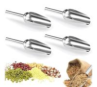 4 Pezzi Pala Ghiaccio In Acciaio Inossidabile, Paletta Per Alimenti, Paletta Per Farina, Cucchiaio Pratico Da Cucina/Bar/Giardino/Supermercato, Per Farina, Ghiaccio, Cibo, Fagioli(12 Pollici)