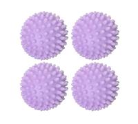 4 Pezzi Palla For Asciugatrice Riutilizzabile In PVC For Bucato For Lavatrice Asciugatura Ammorbidente For La Casa Vestire Strumento Di Pulizia Accessrices Pulizia Ad Alta Efficienza(4Pcs Purple)
