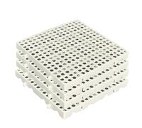 4 Pezzi Pallet In Plastica Impilabili E Resistenti All'Umidità, Pallet Da Pavimento Leggeri Con Griglia Traspirante Per Supermercati, Ristoranti, Negozi, Magazzini, Cantine(Beige,30x30x3cm/12x12x1.2")