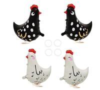 4 Pezzi Palloncini Foil Gallo, Palloncini Compleanno Pollo, Palloncini Foil Animali Ambulanti Gallina, Perfetti Per La Decorazione Dei Compleanni Dei Bambini Sul Tema Della Festa In Fattoria