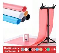 4 pezzi Pannelli di sfondo da tavolo in PVC opaco di colore solido, ideali per piccoli prodotti, cosmetici, cibo e riprese di ritratti 50*50CMPolicloruri di vinile