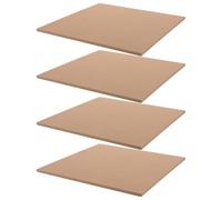 4 Pezzi Pannello MDF Quadrato Color Caffè e Intaglio Fai | Superficie Liscia e Fine, Base per Pittura e Spruzzo, senza Schegge, per Progetti D'arte e Pareti