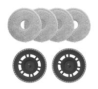 4 Pezzi Panni Mocio con 2 Supporti di Ricambio per Dreame L10s Ultra Heat / L10S Pro / L10S Ultra/ L50 / L40 / X30/L10s Ultra Gen2, per Dreame Aspirapolvere