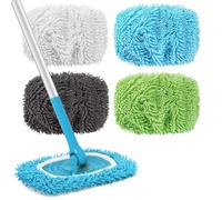 4 Pezzi Panno Di Ricambio In Microfibra Compatibile Con Swiffer Sweeper,Panni Microfibra Pavimenti Mop,Panni Riutilizzabili,Uso Bagnato E Asciutto,Ricambio Panno Lavabile