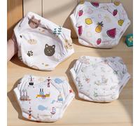 4 pezzi Pannolini di addestramento per bambini a prova di perdite, lavabili in lavatrice, non deformabili, adatti per tutte le stagioni, multicolore S/90 [4-8kg],M/100 [8-13 kg],L/110 [13-20kg]Frutta
