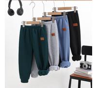 4 pezzi Pantaloni della tuta comodi e alla moda con decorazioni patch, adatti per ragazzi, ideali per la scuola, la famiglia, feste di compleanno, vita quotidiana, viaggi e sport, adatti per l'autunno