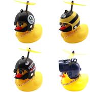 4 Pezzi Paperella Di Gomma,Corna Casco Moto Papera Di Gomma,Giocattolo Anatra Gi