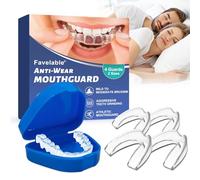 4 Pezzi Paradenti Notturno, Bite per il Bruxismo, 2 Misure di Paradenti, Confortabile e adatto, Migliorare la qualità del sonno, Semplice da usare, Per uomo e donna