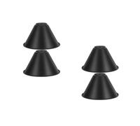 4 Pezzi Paralume a Cono Nero in Metallo per Sospensione, Foro 42 MM | Finitura Opaca in Ferro, Stile Industriale e Minimalista, per Bar Caffè e Banconi Colazione