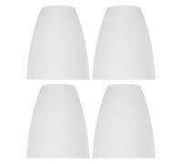 4 Pezzi Paralume Lampada in Plastica Bianca Foro Centrale 30mm E14 | Design Piatto e Moderno, Attenua L’abbagliamento, Montaggio Rapido, per Cucine e Ambienti Ospitalità