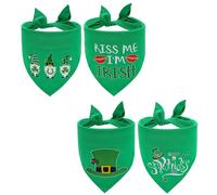 4 pezzi Patrick's Day Triangle Scarf Pet Dogs Cuppy Cat Accessori per gatti