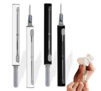 4 Pezzi Penna per la Pulizia Degli Auricolari Bluetooth, Kit di Pulizia per Auricolari Bluetooth 3 in 1, Spazzola per Pulizia degli Auricolari Bluetooth Multifunzione