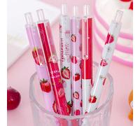 4 pezzi Penne a gel con motivo casuale carino e dolce di fragola, adatte come regalo premio per studenti 4 pezzi,10 pezzi,8 pezzi,1 pz,12 pezzi,6 pezzi,20 pezzi,18 pollici,15 pezziPolipropilene