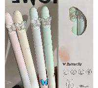 4 pezzi, Penne a gel creative a forma di farfalla, penne a sfera, penne roller, penna neutra, punta extra fine da 0,5 mm, materiale in plastica leggera, inchiostro ad asciugatura rapida adatta per scr