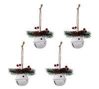 4 pezzi per albero di Natale ornamento campane in metallo decorazioni da appendere per finestre delle porte interne ed esterne ornamento campane di Natale