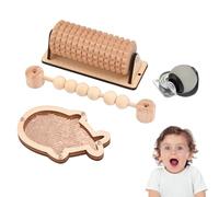 4 Pezzi per Busy Board Fai-da-te - Materiali Montessori per Genitori - Accessori per Lavagna Sensoriale - Ruote, Pesce con Paillettes, Rullo di Legno, Perline - Articoli Educativi