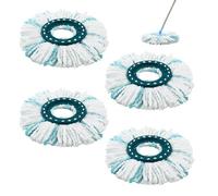 4 Pezzi Per Clean Twist Disc Mop Ergo Ricambio Mocio Kit,Sistema a 2 Fibre compatibile Rotomop Ricambio,Adatto a tutti i tipi di pavimenti, inclusi piastrelle e laminato.