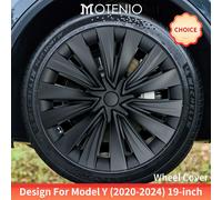 4 pezzi per Model Y 2020-2024, copricerchi stile turbina sportiva da 19 pollici in nero opaco, coperture sostitutive per Tesla.