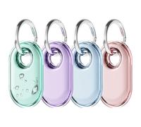 4 pezzi per Samsung Smart Tag 2 Case con anello portachiavi, custodia impermeabile in TPU per Galaxy SmartTag2, protezione anticaduta, antigraffio, trova il tuo bagaglio, zaini, chiavi e altro ancora