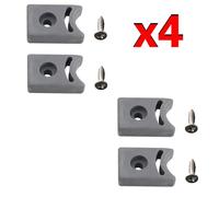 4 pezzi per set Porta della doccia Carrucola Fermaglie in gomma Puleggia Blocco mobile e posizionamento Blocco quadrato Blocco buffer Doccia Bagno Ac