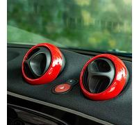 4 pezzi, per Smart New 453 Fortwo 2015 2016 2017 2018 2019 2020 Condizionatore d'aria per auto Presa d'aria Adesivo decorativo di ricambio Accessori per copertura bocchetta aria ABS,Rot
