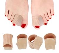 4 pezzi per uomo e donne le alluce valgo correttore separatore, silicone bunion corrector giorno e notte Toe protezioni alleviare il dolore e tutore per alluce Sovrapposta Punta