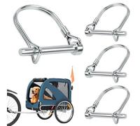 4 Pezzi Perni di Bloccaggio per Albero, 8 mm X 70 mm Perno di Bloccaggi a Forma D, Perno di Bloccaggio Rotondo, Perni a Forma di D, In Acciaio al Carbonio, per Rimorchi Agricoli, Prato, Giardino