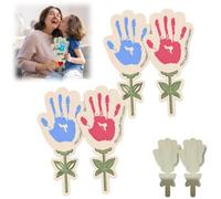 4 pezzi personalizzati con stampa floreale a mano, segno in legno per la festa della mamma, regalo per la festa della mamma, ricordo floreale fatto a mano, arte fai da te per la festa della mamma