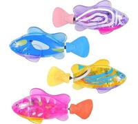 4 Pezzi Pesce Robot Bagno, Pesce Giocattolo Bambino Elettronica, Nuoto Fish Robot, Pesce Plastica Giocattolo, Pesce Robot, Giocattolo Piscina per la Piscina - Bambini