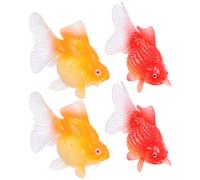4 Pezzi Pesciolini Rossi Artificiale: Modelli di Pesci in Plastica Realistici