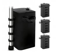 4 Pezzi Pesi per Gazebo da Esterno PVC 1000D,Borse per Pesi ，Nero：10L