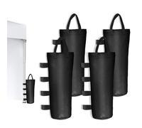 4 Pezzi Pesi per Hazebo da Esterno, Zavorra per Gazebo, Nero Sacchi per Sabbia in Oxford 600D, per Tende da Sole Esterne, Tende e Gazebo