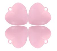 4 Pezzi Pesi per Palloncini a Forma di Cuore in Resina Rosa | Design a Stella Incluso, Riutilizzabile, Tiene i Palloncini Pieni di Elio, per Pavimento e Festa