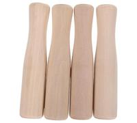 4 Pezzi Pestello di Legno 14cm per Aglio e Radice Aromatica | Strumento Robusto per Casa, Macina Ingredienti Duri, Non Trattiene Odori, per Chef e Appassionati di Forno