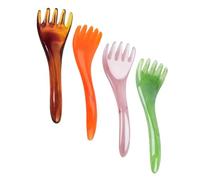 4 Pezzi Pettine Massaggiante per Cuoio Capelluto, in Resina e Rame | Denti Lisci a Cinque Punte, Impugnatura Ergonomica, Relax alla Scrivania e Ufficio per Chioma e Punti Testa Colore Casuale