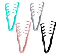 4 Pezzi Pettine per Acconciatura,Pettine Texture,Pettini Denti Larghi per Capelli Ricci,Strumento per Volume Delle Radici,per Uomini e Donne,Accessorio per La Cura Del Parrucchiere