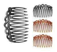 4 Pezzi Pettine per Capelli Laterali in Plastica Pettine Francese Fermagli per Capelli con 23 Denti per Accessori per Capelli Fini Donne Ragazze