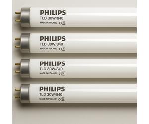 4 PEZZI PHILIPS MASTER TL-D 30W/840 T8 4000K G13 NEON FLUORESCENTE 90 CM L.BIANC