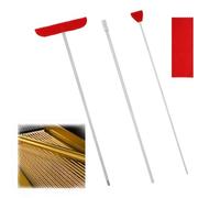 4 pezzi pianoforte a coda con strumento per la pulizia della tavola armonica con asta di estensione e panno in fibra morbida, strumento di pulizia della testina grande e piccola, spazzola per la