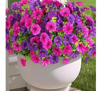 4 pezzi - Piante floreali artificiali vibranti, decorazione primaverile/estiva per esterni, margherite e eucalipto in seta realistici, resistenti ai raggi UV, adatti per decorazione interna/esterna, v