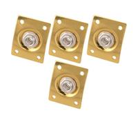 4 Pezzi Piastra Jack di Uscita Quadrata Oro in Metallo