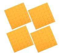4 Pezzi Piastrella Tattile Gialla in PVC Antiscivolo per Interni | Guida Chiara, Installazione Semplice, Resistente Agli Spruzzi, per Centri Commerciali e Persone Disabilità Visiva