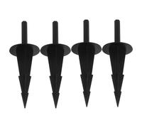 4 Pezzi Picchetti per Fiori Artificiali da Giardino, Supporto Nero | Piante in Vaso Simulate e Miniature, Struttura a Picchetto, Plastica Resistente, per Eventi e Cortili