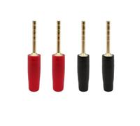 4 pezzi piccolo adattatore spina a banana con pin da 2 mm dritto senza saldatura vite di bloccaggio terminale cavo altoparlante audio connettore spina a banana dritto