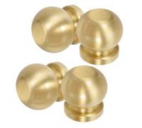 4 Pezzi Piedini in Ottone Antico per Vassoio e Scatola in Legno 2x2x2cm | Finitura Lucida Dorata, Forma Conica Rotonda, Include Viti, per Piani Cucina e Tavolo Espositivo Colore Casuale