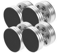 4 Pezzi Piedini Isolanti per Diffusori Acustici, Set Argento, Lega | Alluminio, Acciaio e Gomma, Smorzamento Vibrazioni, Installazione Semplice, per Apparecchi Audio e Casse