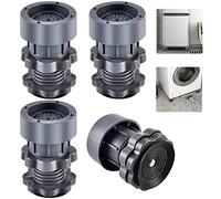 4 Pezzi Piedini per Lavatrice Antivibrazione, 7-10cm Regolabile Piedini in Gomma Universali, Tappeto Antivibrazione Lavatrice, Per Lavatrice Asciugatrice Frigoriferi