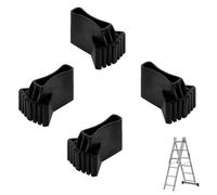 4 Pezzi Piedini per Scala Antiscivolo Piedini Di Ricambio Per Scala Piedini in PVC per Scaletta Coperture per Scala di Estensione e Scale Pieghevoli Nero