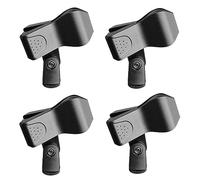 4 pezzi Pinza Microfono, Alloggiamento per Microfono,Portamicrofono, Clip per Microfono, Supporto Per Clip Microfono, Compatibile con la Maggior Parte dei Microfoni Cablati e Wireless(Nero)